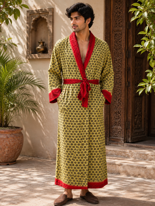 Silky Soft Mens Kimono Robe | Masculine Elegant Classic Sustainable Vintage House Robe gift, Timeless Comfy Lounge Beach Cover Up, Nightwear