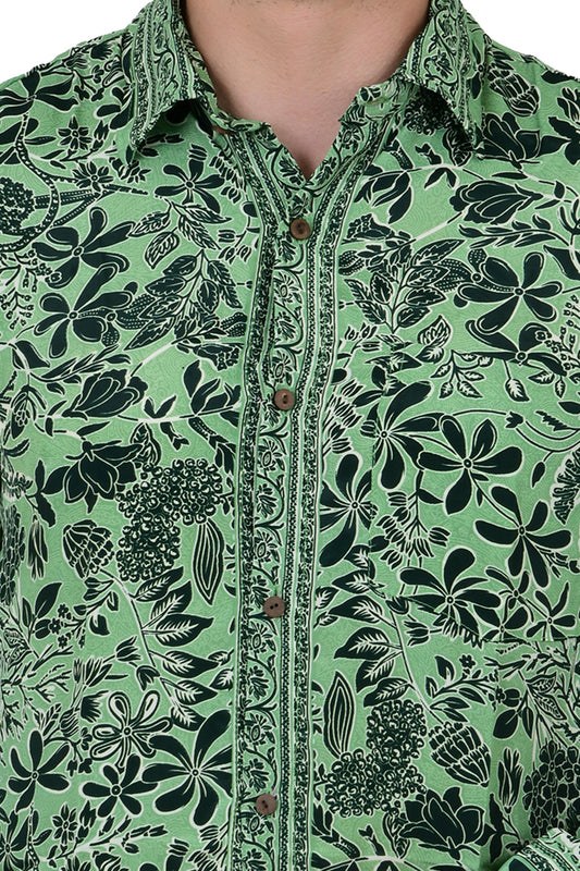 Silk Blend Men's Shirt | Limited Edition Custom Fit Long Sleeve Button Up Collar Shirt | Stylish Dress Shirt, Beach Overshirt, Gift for Him