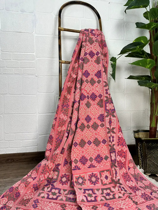Handgewebter Dhurrie-Teppich aus Baumwolle im Vintage-Stil, 1,8 x 1,2 m