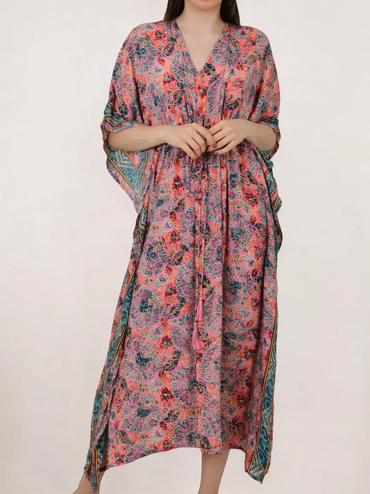 Women Silk Blend Kaftan #1619