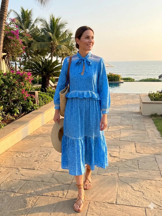 Recycled Silk Sari Summer Dress – Boho Halter Midaxi Dress, Flowy Festival & Ibiza Holiday Dress, Lightweight Hippie Chic Style Gift for Her