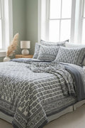 block-printed Cotton Bedsheet & Pillow Cover Set in floral