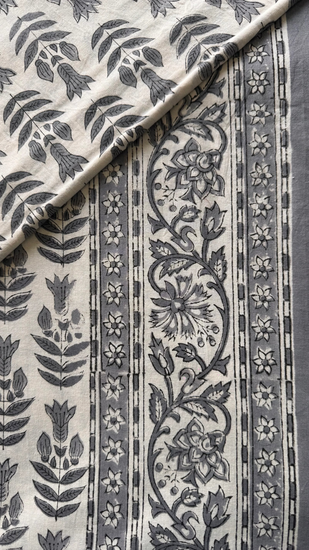 block-printed Cotton Bedsheet & Pillow Cover Set in floral