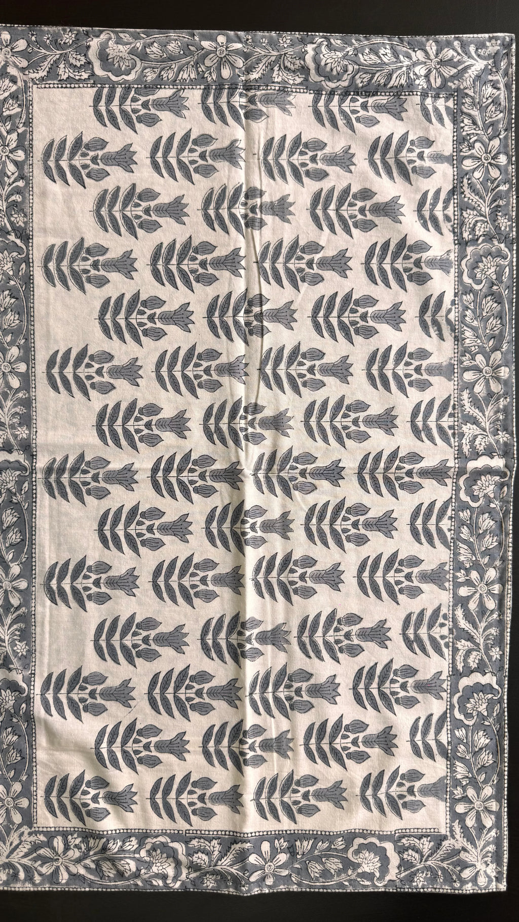 block-printed Cotton Bedsheet & Pillow Cover Set in floral