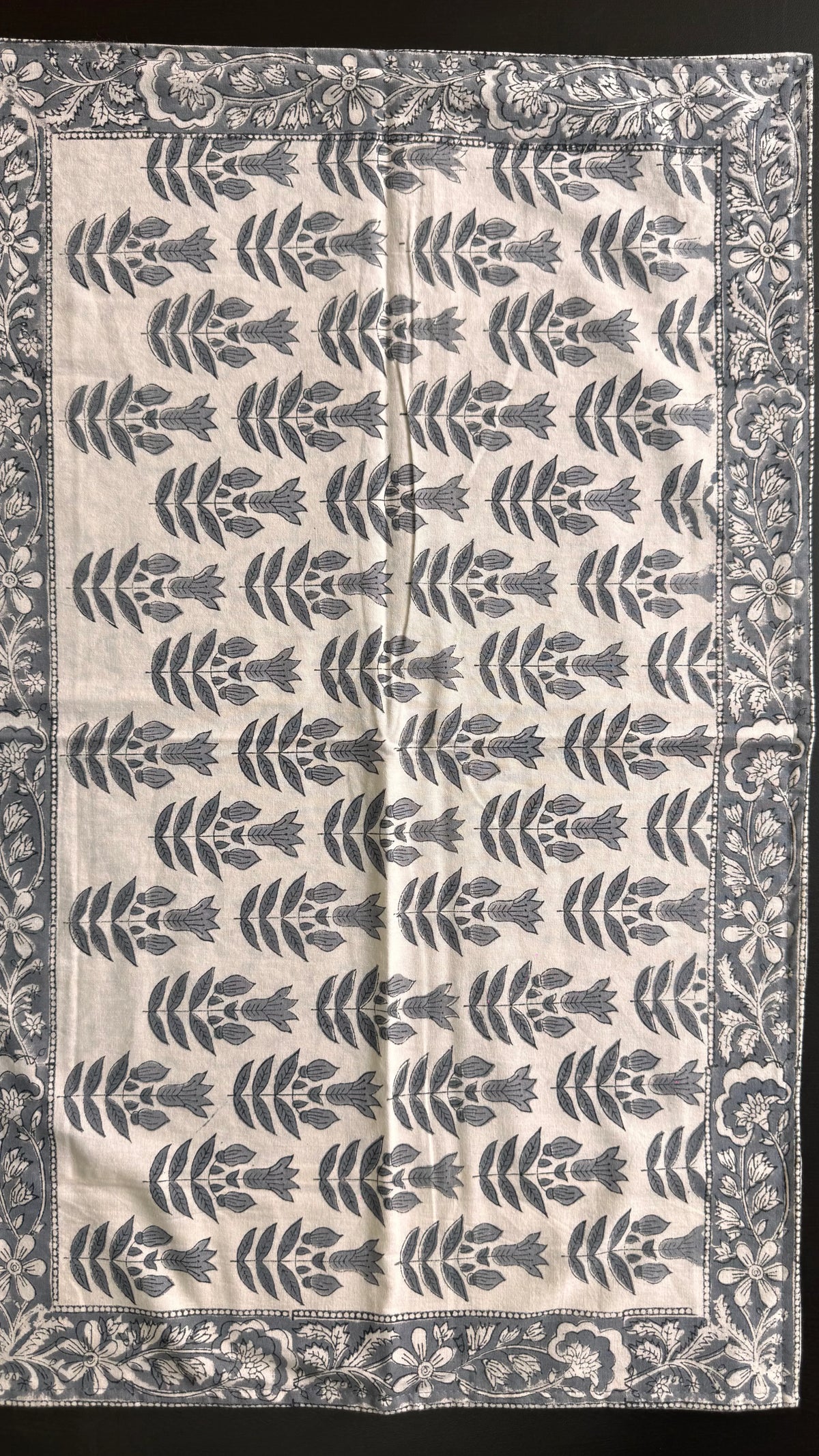 block-printed Cotton Bedsheet & Pillow Cover Set in floral