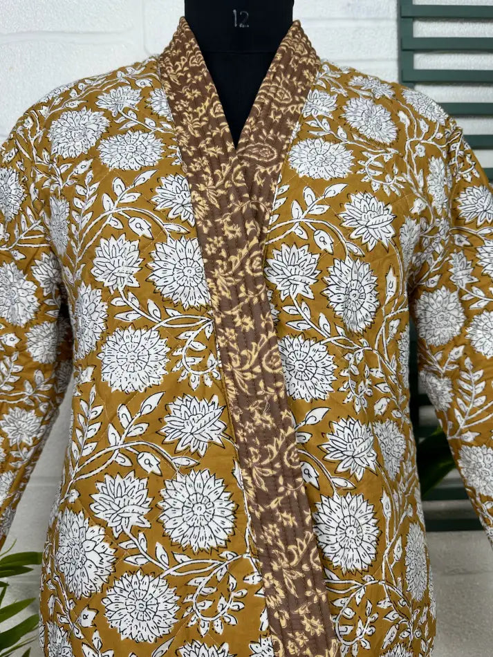 Silk Quilted Reversible Jacket Soft Lightweight Warm Perfect For Fall Winter