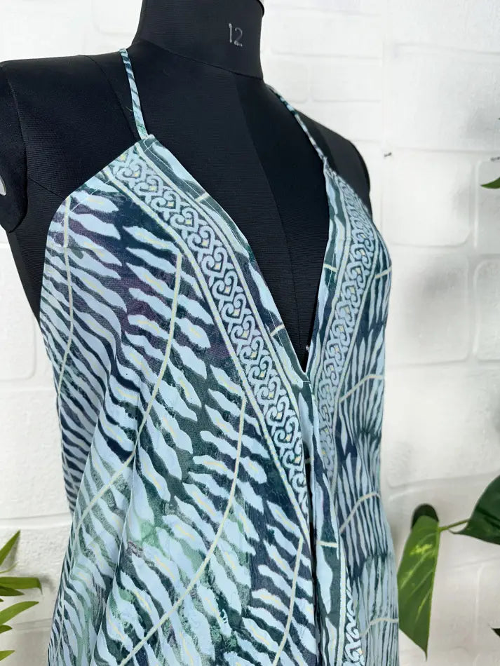 Robe longue d'été magique en soie recyclée Boho, tenue de plage