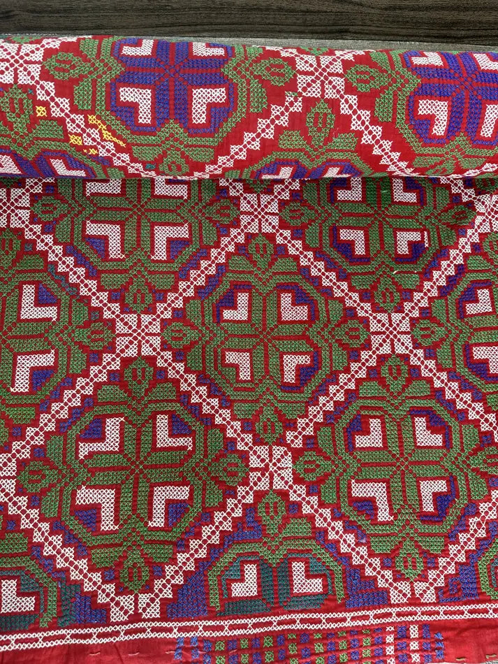 Tapis Dhurrie tissé à la main en coton de style vintage - 6 pieds par 4 pieds