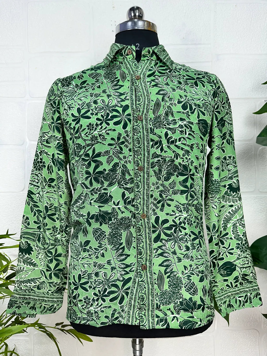 Men's Silk Blend Long-Sleeve Shirt