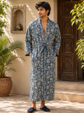 Silky Soft Mens Kimono Robe | Masculine Elegant Classic Sustainable Vintage House Robe gift, Timeless Comfy Lounge Beach Cover Up, Nightwear