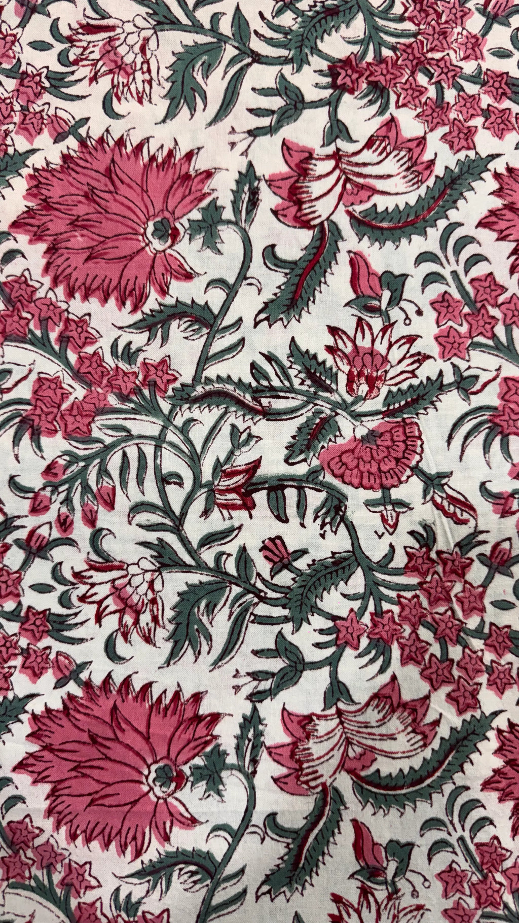 block-printed Cotton Bedsheet & Pillow Cover Set in floral