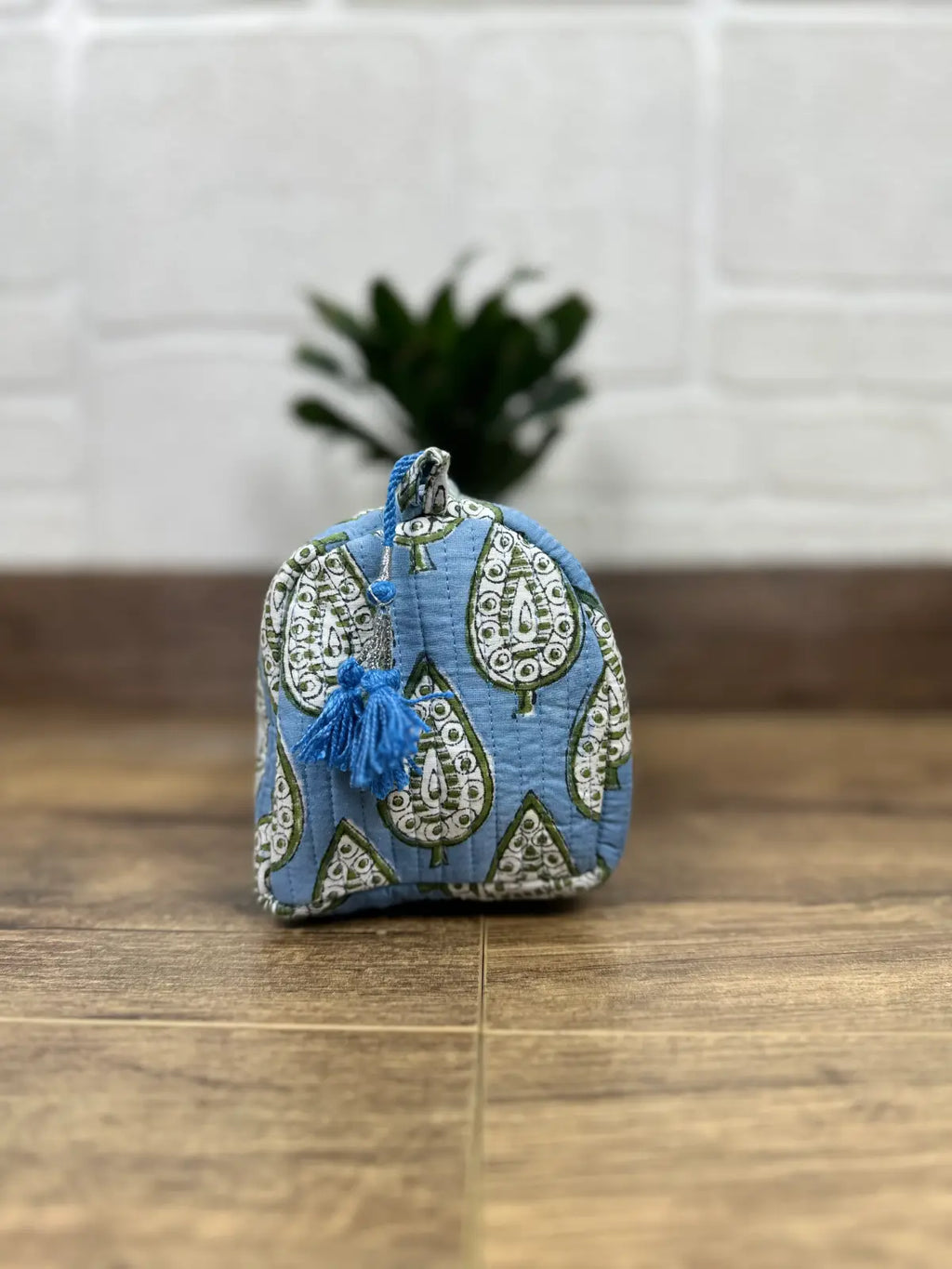 block-printed Toiletry & Makeup Bag