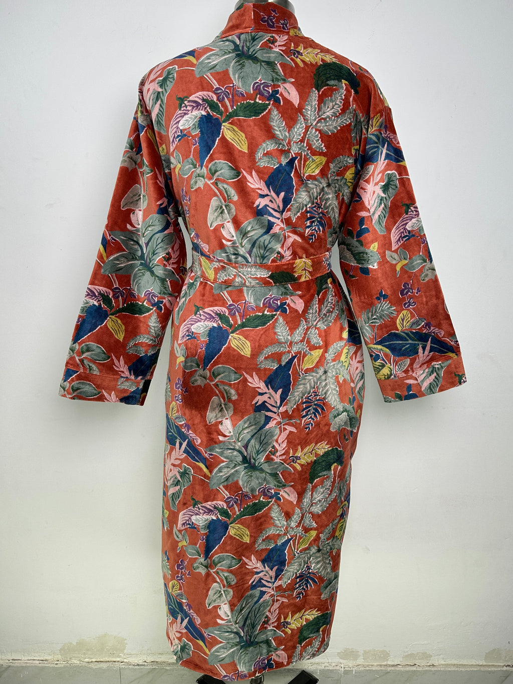 Velvet Women Kimono Robe | Boho Dressing Gown Reversible With Lining | Womens Clothing Bridal Robe Spa Gift For Her, Smoking Jacket For Her