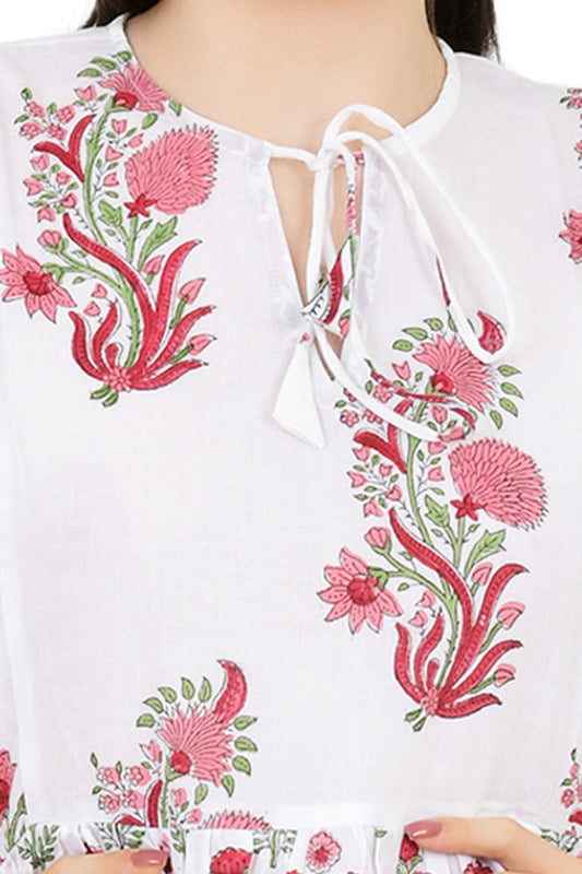 Boho Pure Cotton Maxi Dress Soft Breathable Sustainable Clothing For All Occasions | Perfect Gift For Her