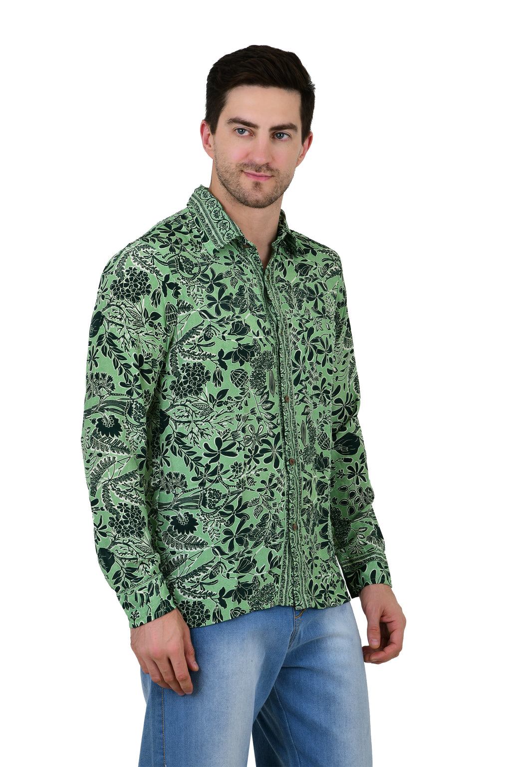 Men's Silk Blend Long-Sleeve Shirt