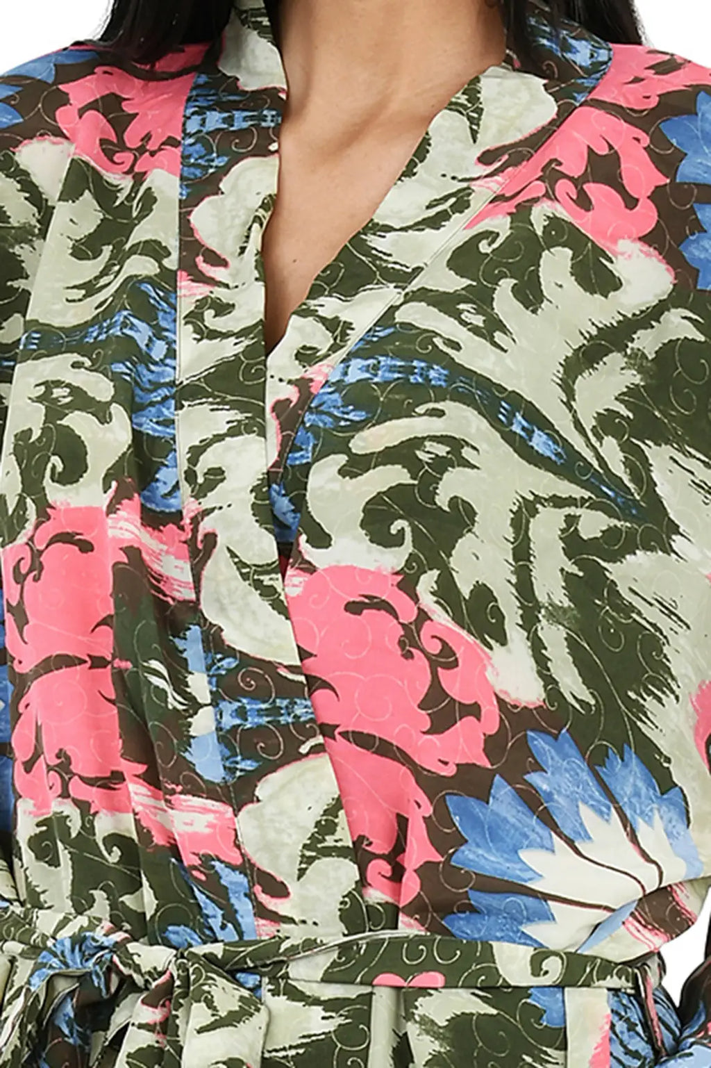 Silk Sari Women Kimono Cami Set | One Size Pastel Ivery Pink Floral Beach Wear