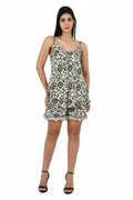 Women's Silk Kimono & Cami Set in ivory black floral