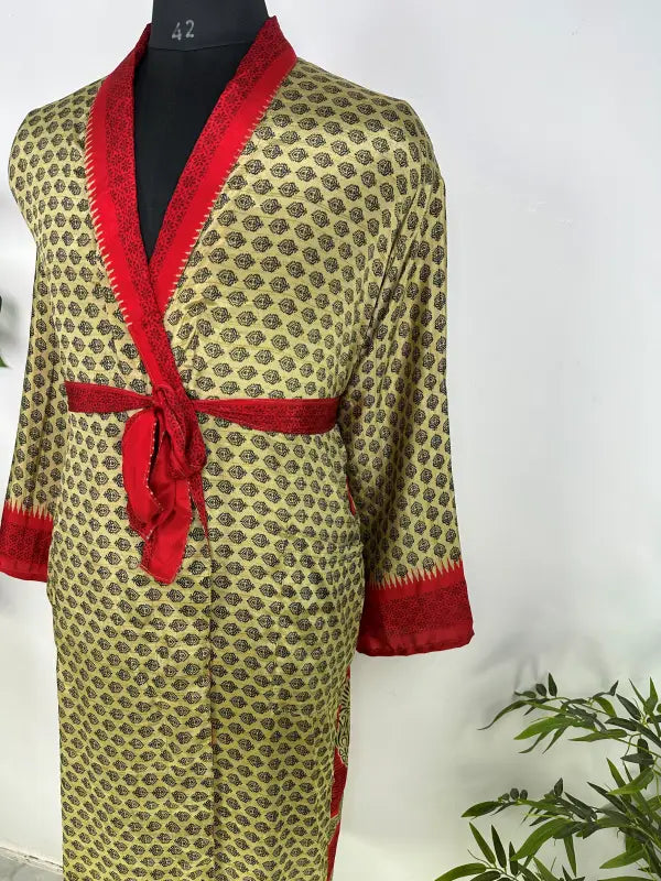 Silky Soft Mens Kimono Robe | Masculine Elegant Classic Sustainable Vintage House Robe gift, Timeless Comfy Lounge Beach Cover Up, Nightwear