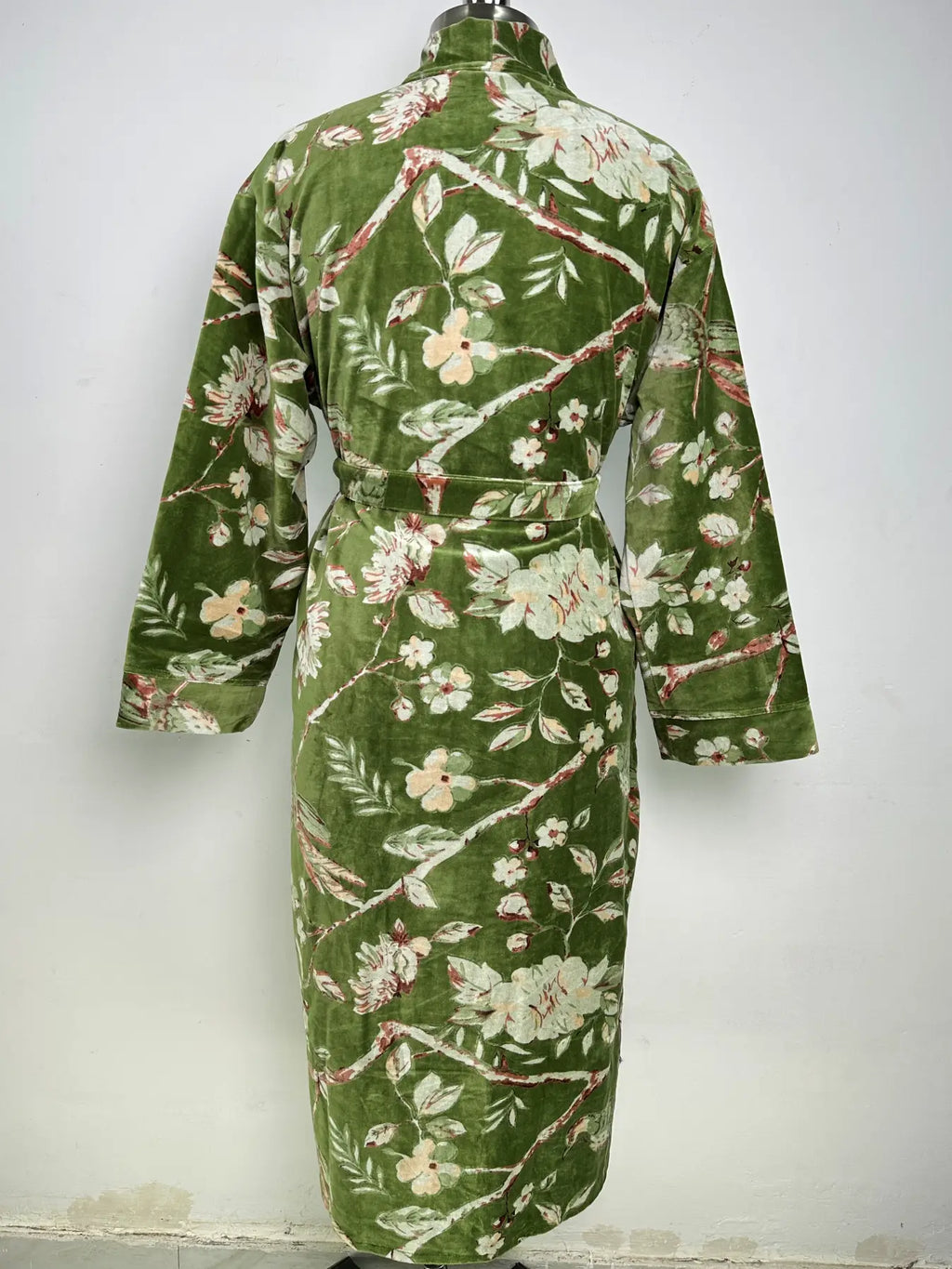 Velvet Womens Kimono | Boho Reversible Dressing Gown with Lining, Bridal Robe & Women's Clothing | Spa Gift for Her, Smoking Jacket for Her