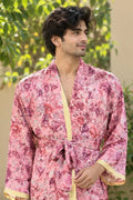 Silky Soft Mens Kimono Robe | Masculine Elegant Classic Sustainable Vintage House Robe gift, Timeless Comfy Lounge Beach Cover Up, Nightwear
