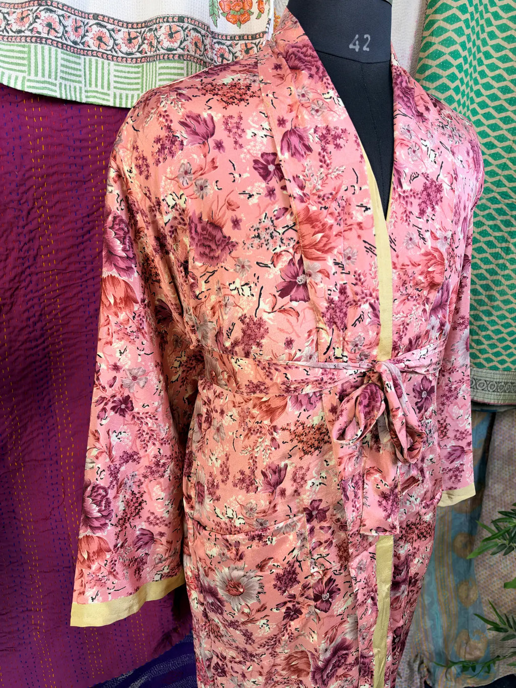 Silky Soft Mens Kimono Robe | Masculine Elegant Classic Sustainable Vintage House Robe gift, Timeless Comfy Lounge Beach Cover Up, Nightwear