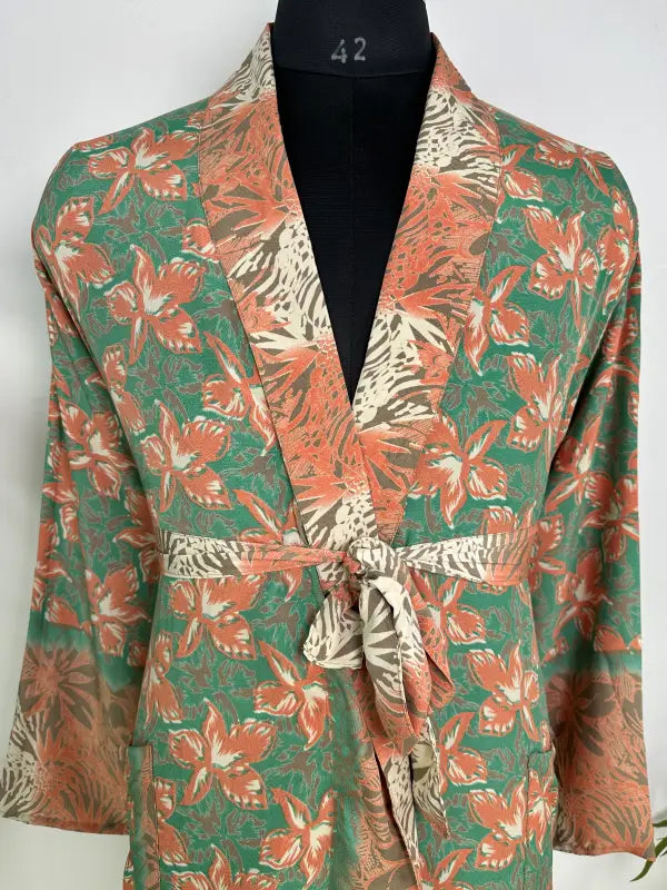 Silky Soft Mens Kimono Robe | Masculine Elegant Classic Sustainable Vintage House Robe gift, Timeless Comfy Lounge Beach Cover Up, Nightwear