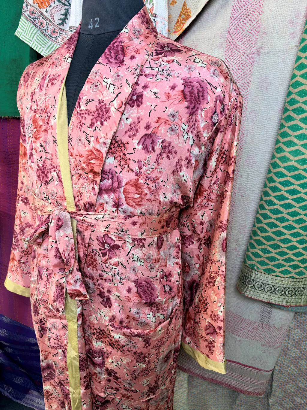 Silky Soft Mens Kimono Robe | Masculine Elegant Classic Sustainable Vintage House Robe gift, Timeless Comfy Lounge Beach Cover Up, Nightwear