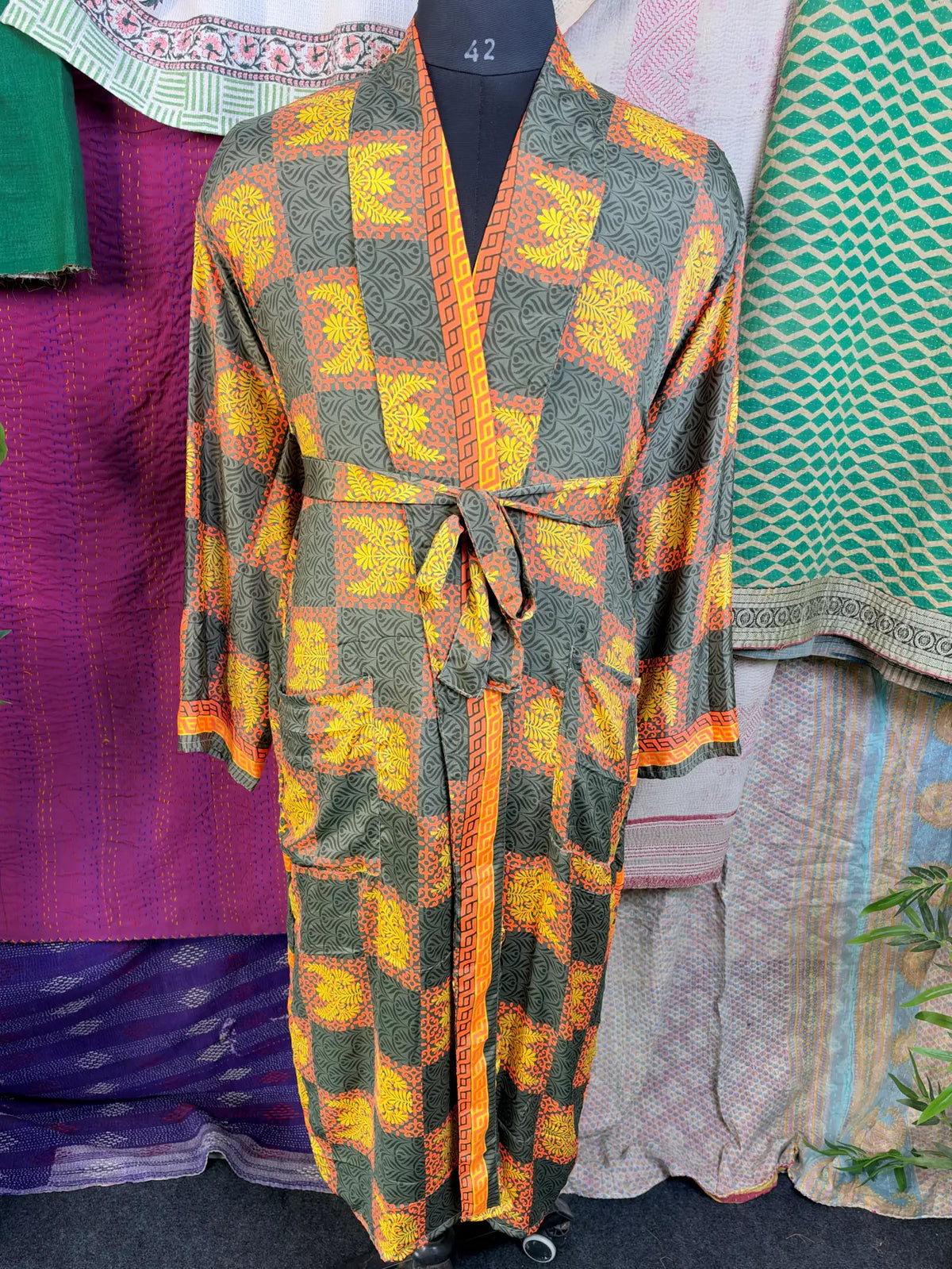 Silky Soft Mens Kimono Robe | Masculine Elegant Classic Sustainable Vintage House Robe gift, Timeless Comfy Lounge Beach Cover Up, Nightwear