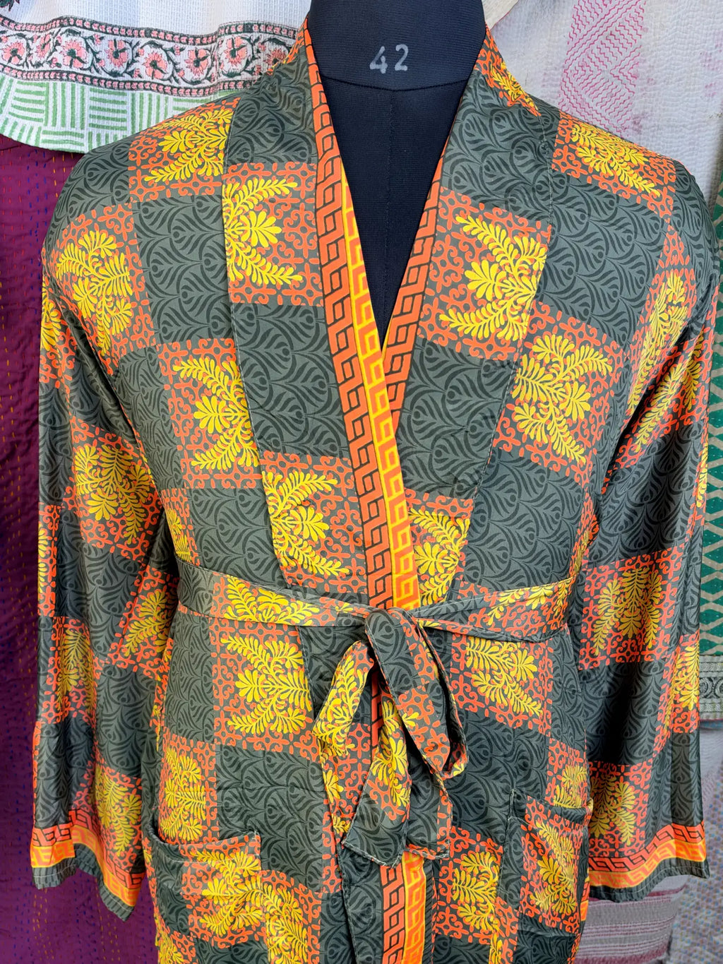 Silky Soft Mens Kimono Robe | Masculine Elegant Classic Sustainable Vintage House Robe gift, Timeless Comfy Lounge Beach Cover Up, Nightwear