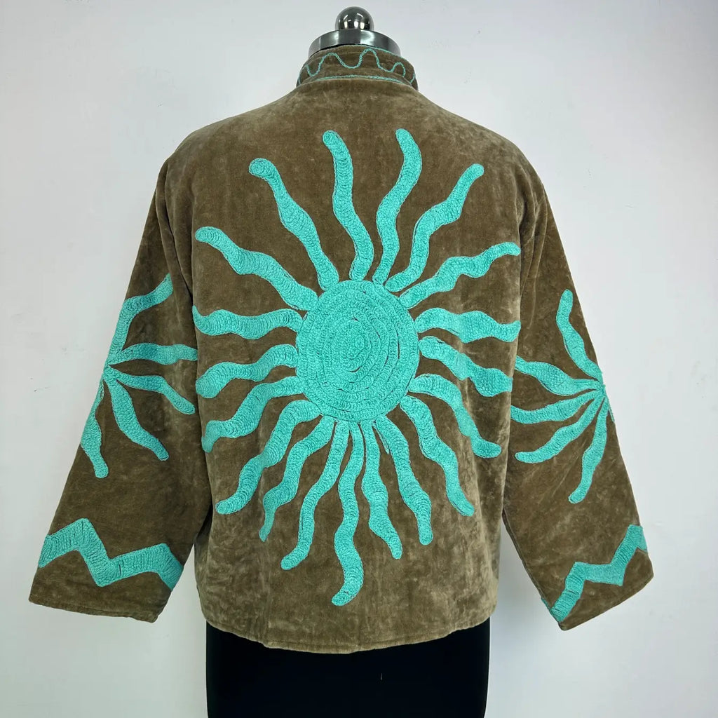Women's Suzani embroidered Velvet Jacket