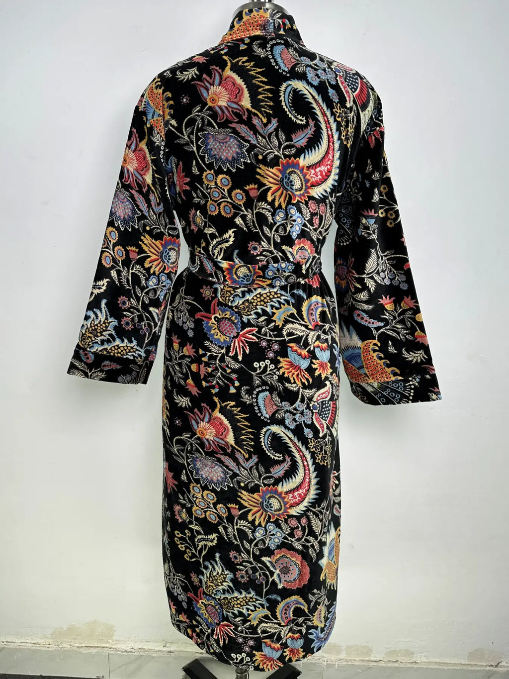 Velvet Womens Kimono Boho Robe | Luxury Bridal Reversible with Lining, Dressing Gown, Smoking Jacket for Her, Anniversary Gift For Her