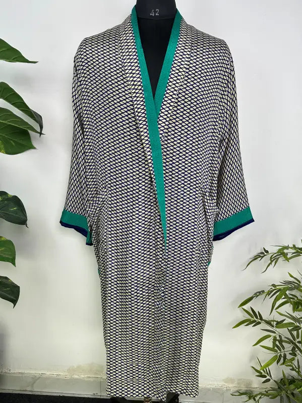 Silky Soft Mens Kimono Robe | Masculine Elegant Classic Sustainable Vintage House Robe gift, Timeless Comfy Lounge Beach Cover Up, Nightwear