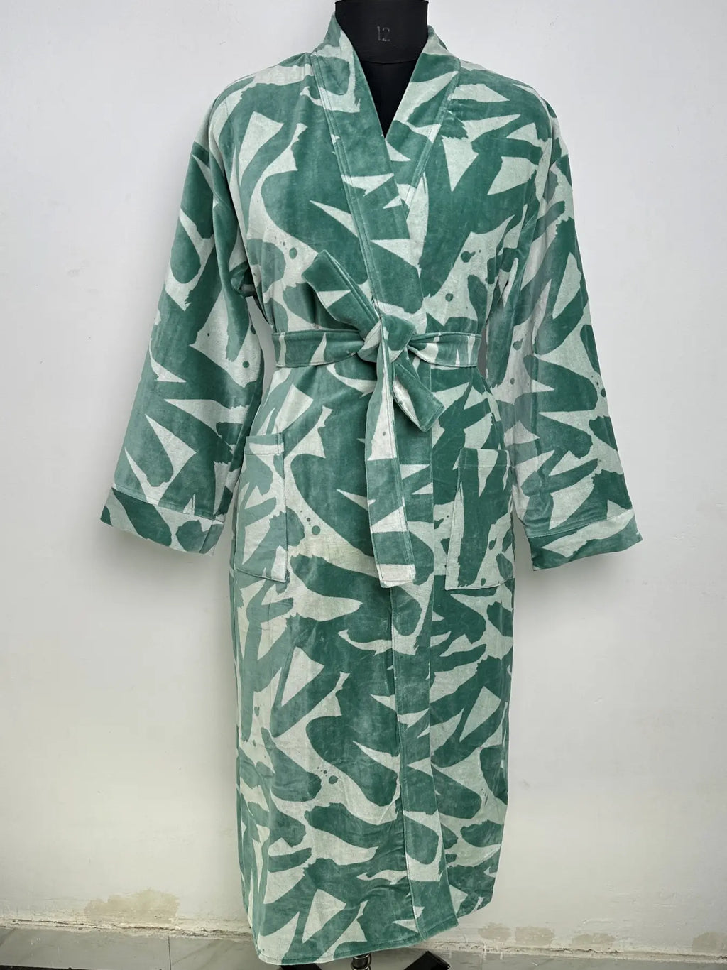 Velvet Kimono Robe | Boho Womens Dressing Gown, Reversible With Lining Womens Clothing Bridal Robe, Spa Gift For Her Smoking Jacket For Her
