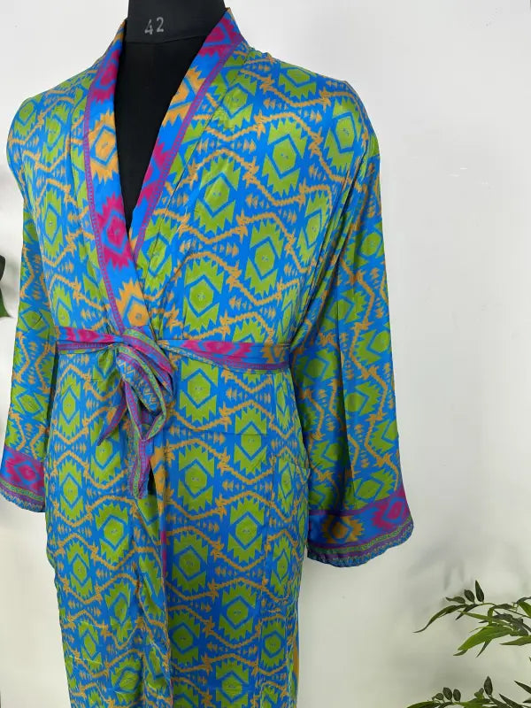 Silky Soft Mens Kimono Robe | Masculine Elegant Classic Sustainable Vintage House Robe gift, Timeless Comfy Lounge Beach Cover Up, Nightwear