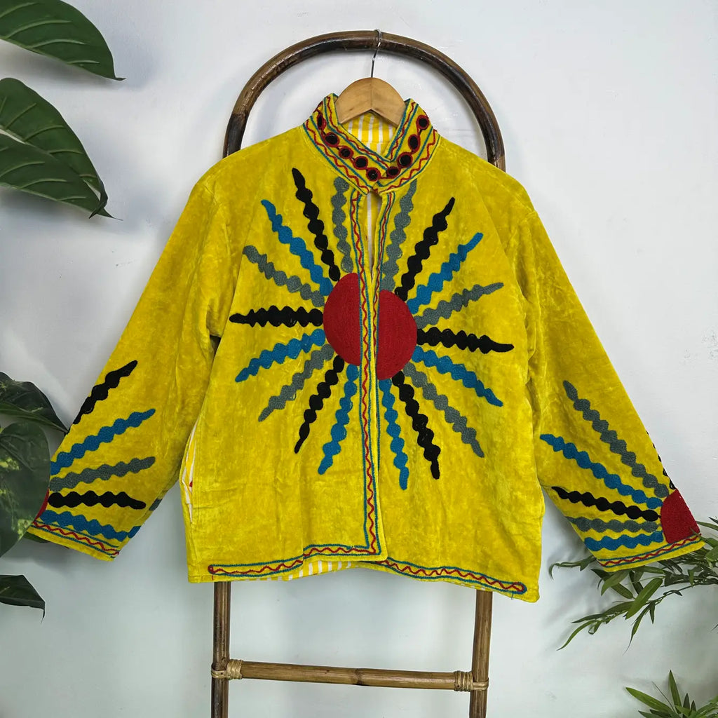 Women's Suzani embroidered Velvet Jacket