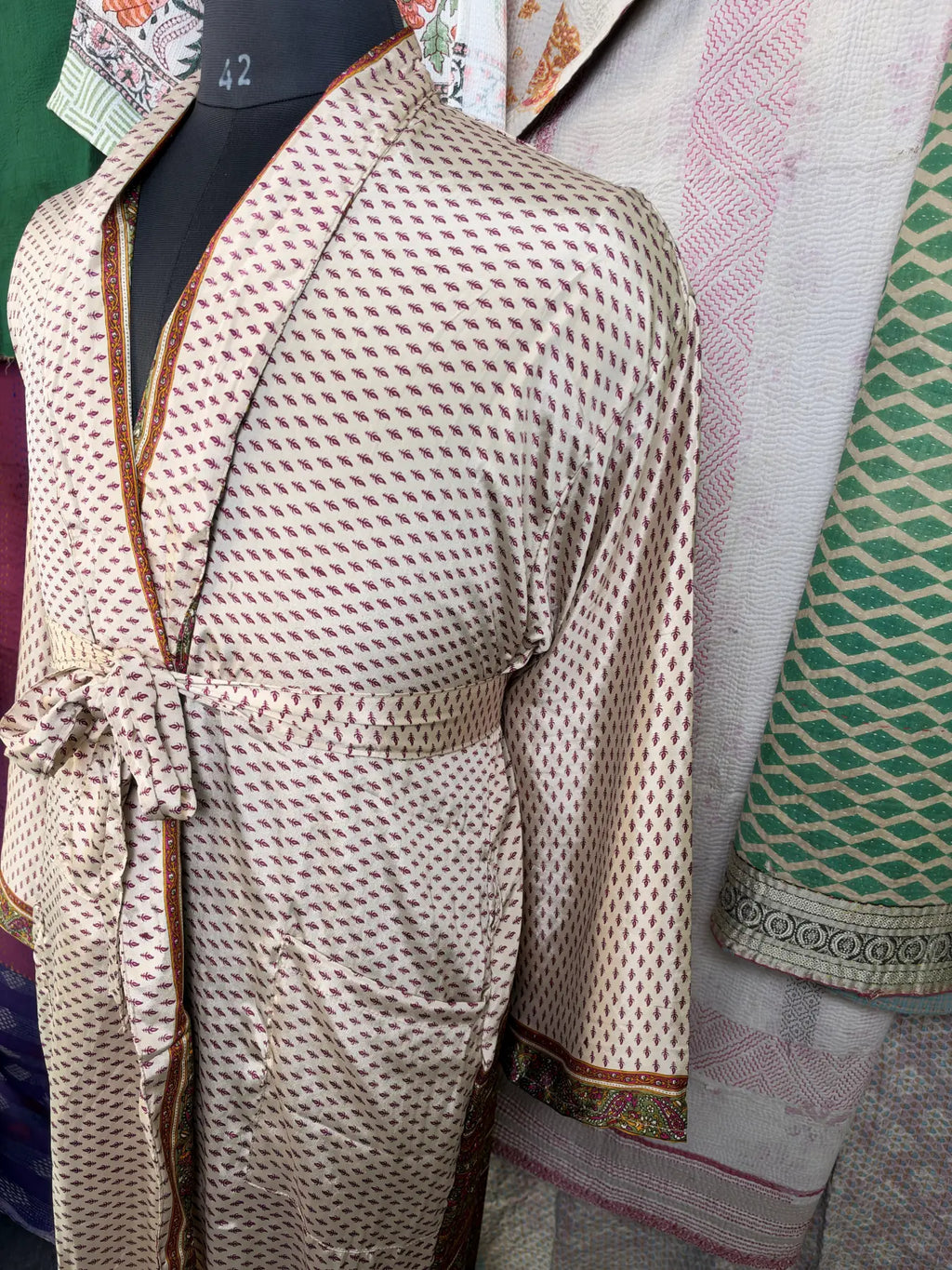 Silky Soft Mens Kimono Robe | Masculine Elegant Classic Sustainable Vintage House Robe gift, Timeless Comfy Lounge Beach Cover Up, Nightwear