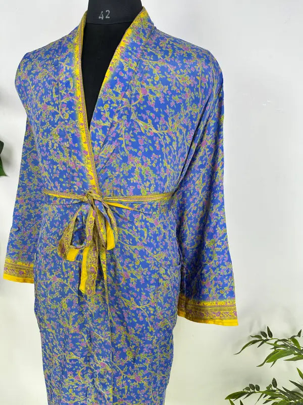 Silky Soft Mens Kimono Robe | Masculine Elegant Classic Sustainable Vintage House Robe gift, Timeless Comfy Lounge Beach Cover Up, Nightwear