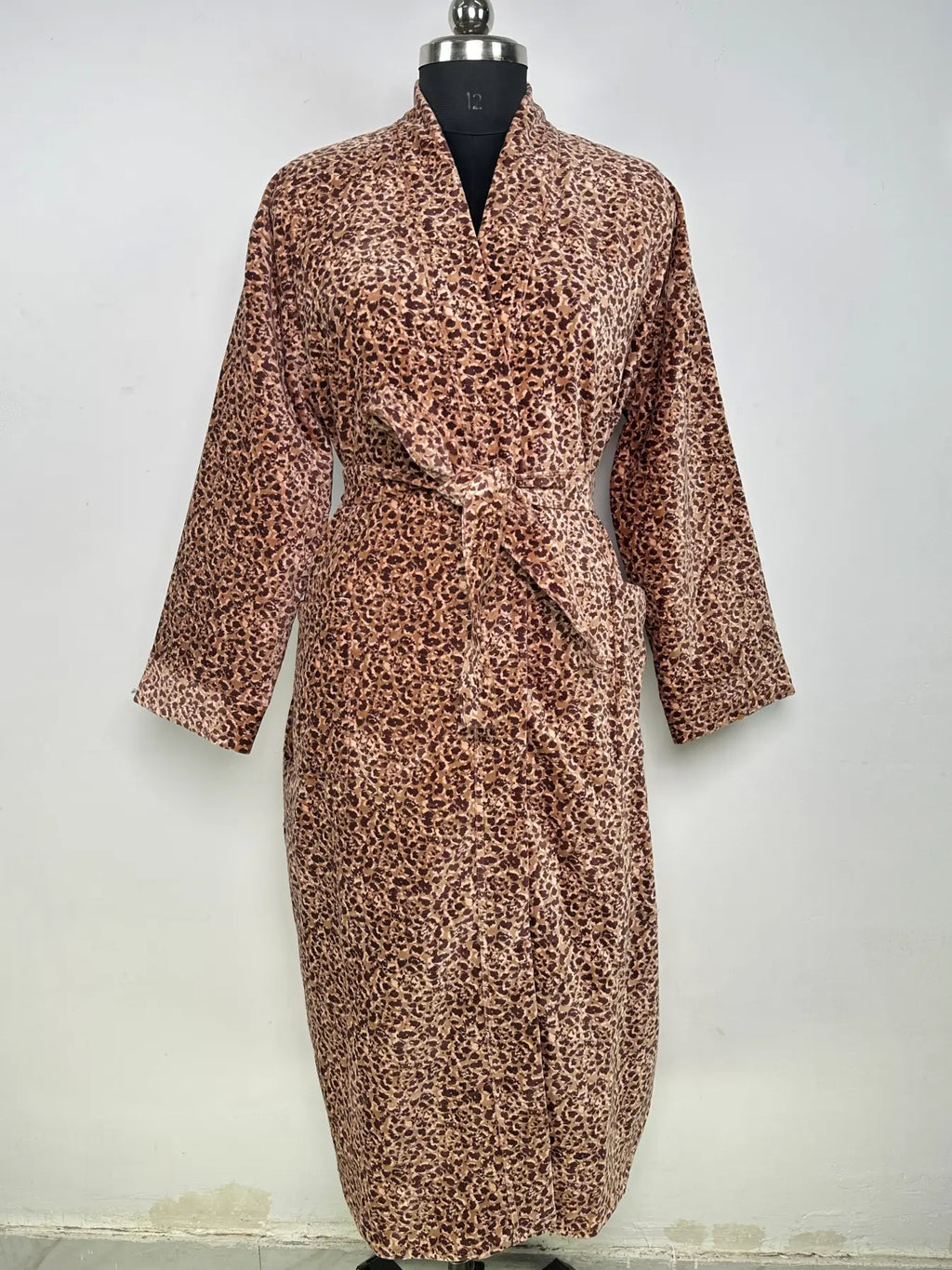 Velvet Womens Kimono Boho Robe | Dressing Gown Reversible With Lining, Kimono Womens Clothing Bridal Robe, Smoking Jacket For Her Spa Gift