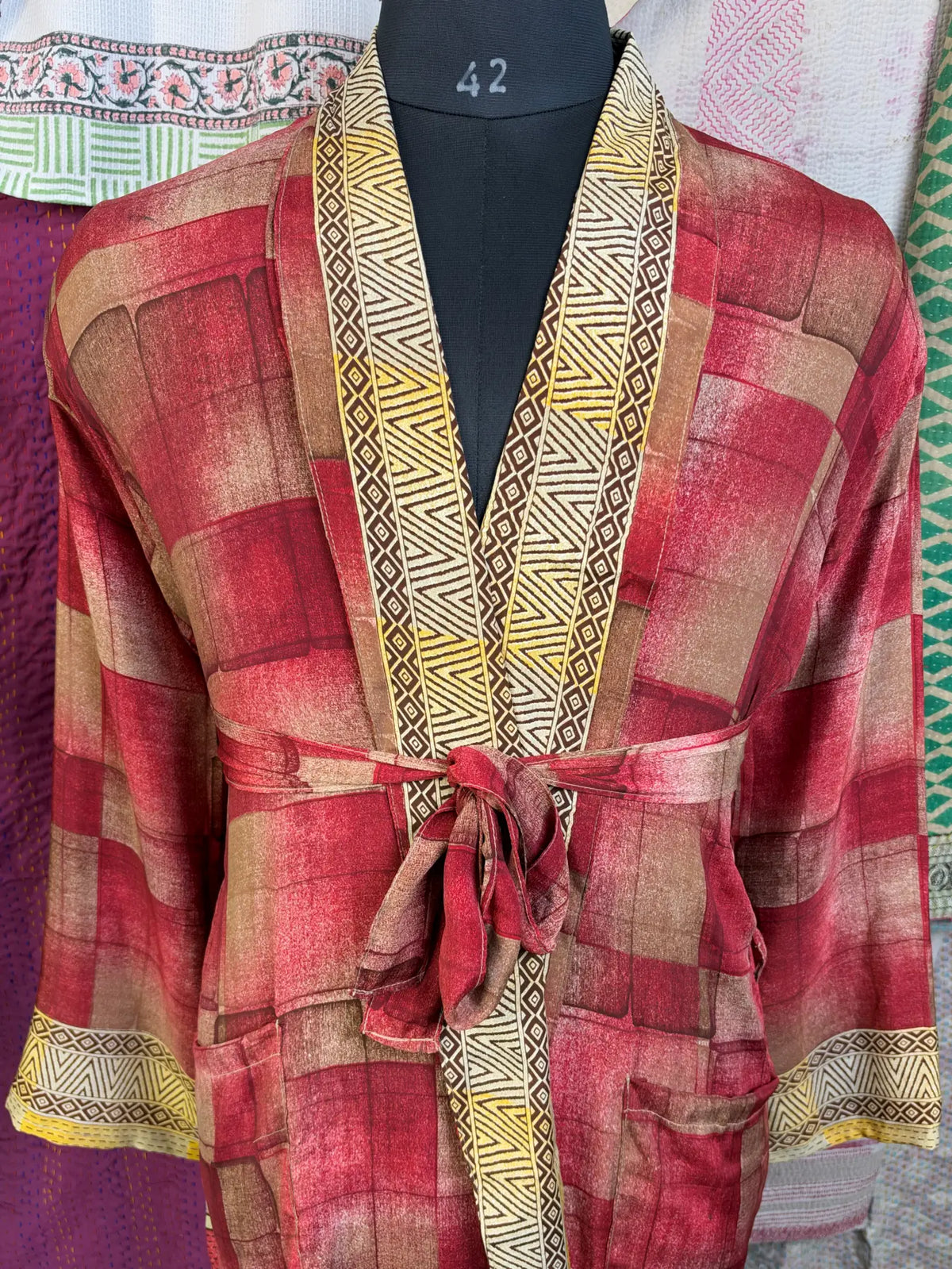 Silky Soft Mens Kimono Robe | Masculine Elegant Classic Sustainable Vintage House Robe gift, Timeless Comfy Lounge Beach Cover Up, Nightwear