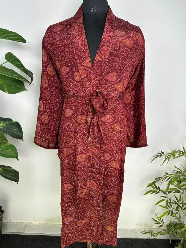 Silky Soft Mens Kimono Robe | Masculine Elegant Classic Sustainable Vintage House Robe gift, Timeless Comfy Lounge Beach Cover Up, Nightwear