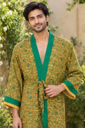 Silky Soft Mens Kimono Robe | Masculine Elegant Classic Sustainable Vintage House Robe gift, Timeless Comfy Lounge Beach Cover Up, Nightwear