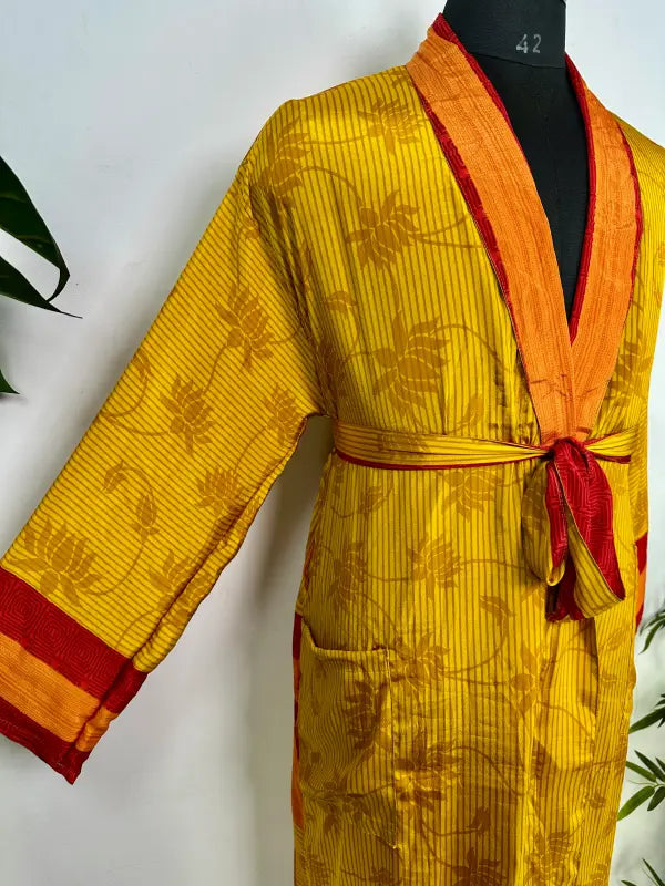 Silky Soft Mens Kimono Robe | Masculine Elegant Classic Sustainable Vintage House Robe gift, Timeless Comfy Lounge Beach Cover Up, Nightwear