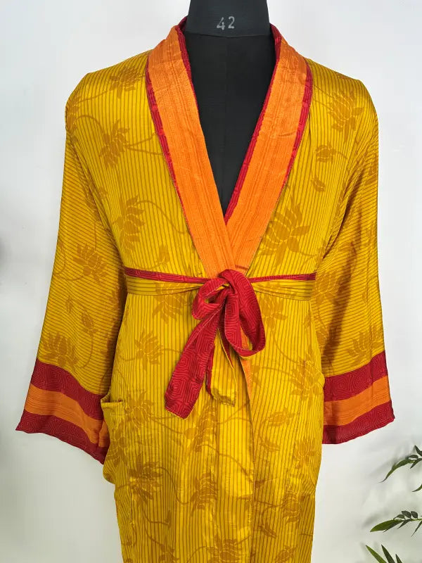 Silky Soft Mens Kimono Robe | Masculine Elegant Classic Sustainable Vintage House Robe gift, Timeless Comfy Lounge Beach Cover Up, Nightwear