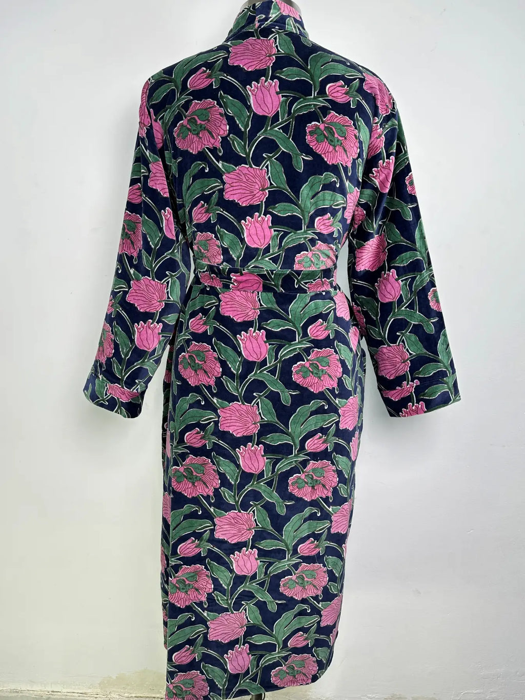 Velvet Reversible Women Kimono | Boho Dressing Gown With Lining, Womens Clothing, Bridal Robe, Spa Gift For Her, Smoking Jacket For Her