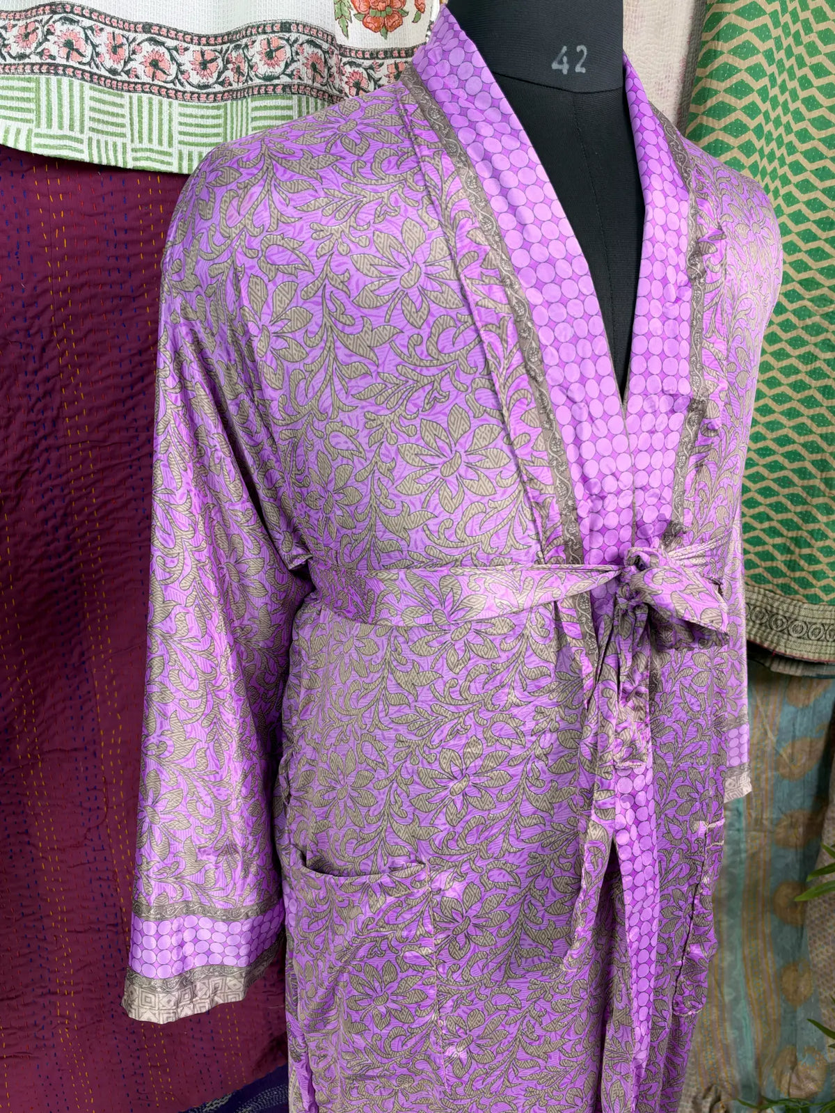 Silky Soft Mens Kimono Robe | Masculine Elegant Classic Sustainable Vintage House Robe gift, Timeless Comfy Lounge Beach Cover Up, Nightwear