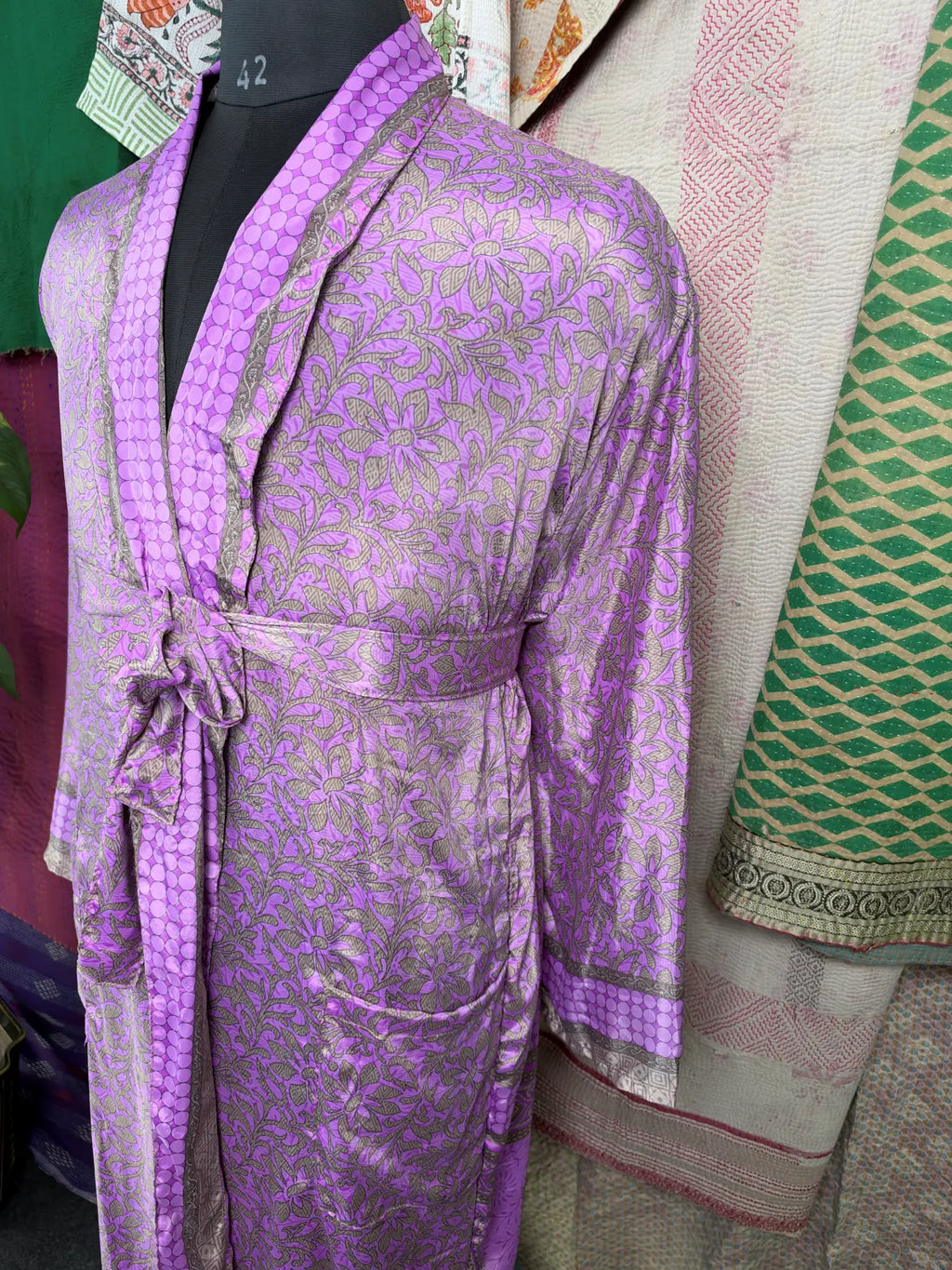Silky Soft Mens Kimono Robe | Masculine Elegant Classic Sustainable Vintage House Robe gift, Timeless Comfy Lounge Beach Cover Up, Nightwear