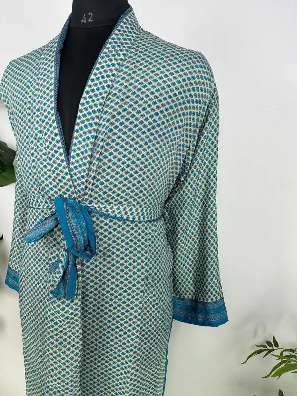 Silky Soft Mens Kimono Robe | Masculine Elegant Classic Sustainable Vintage House Robe gift, Timeless Comfy Lounge Beach Cover Up, Nightwear