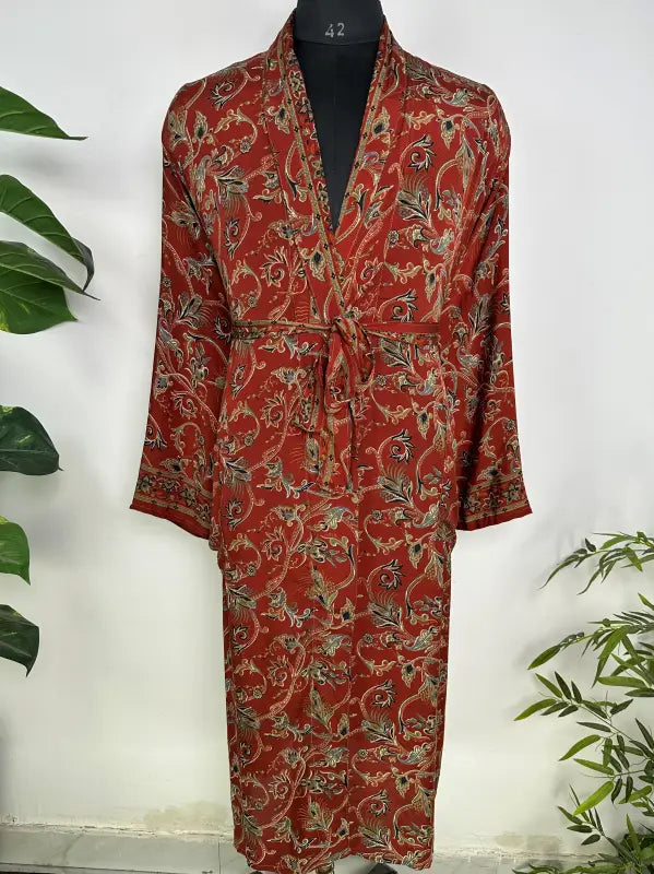 Silky Soft Mens Kimono Robe | Masculine Elegant Classic Sustainable Vintage House Robe gift, Timeless Comfy Lounge Beach Cover Up, Nightwear
