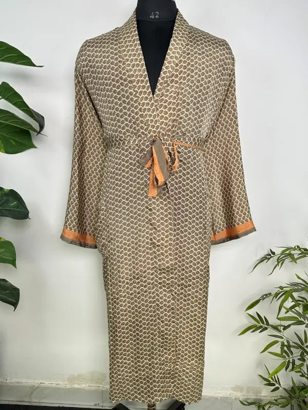 Silky Soft Mens Kimono Robe | Masculine Elegant Classic Sustainable Vintage House Robe gift, Timeless Comfy Lounge Beach Cover Up, Nightwear