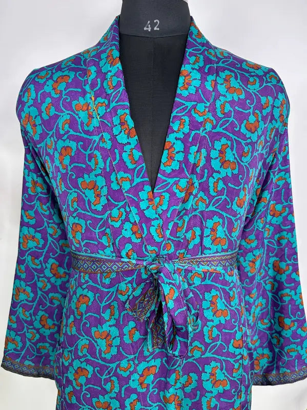 Silky Soft Mens Kimono Robe | Masculine Elegant Classic Sustainable Vintage House Robe gift, Timeless Comfy Lounge Beach Cover Up, Nightwear